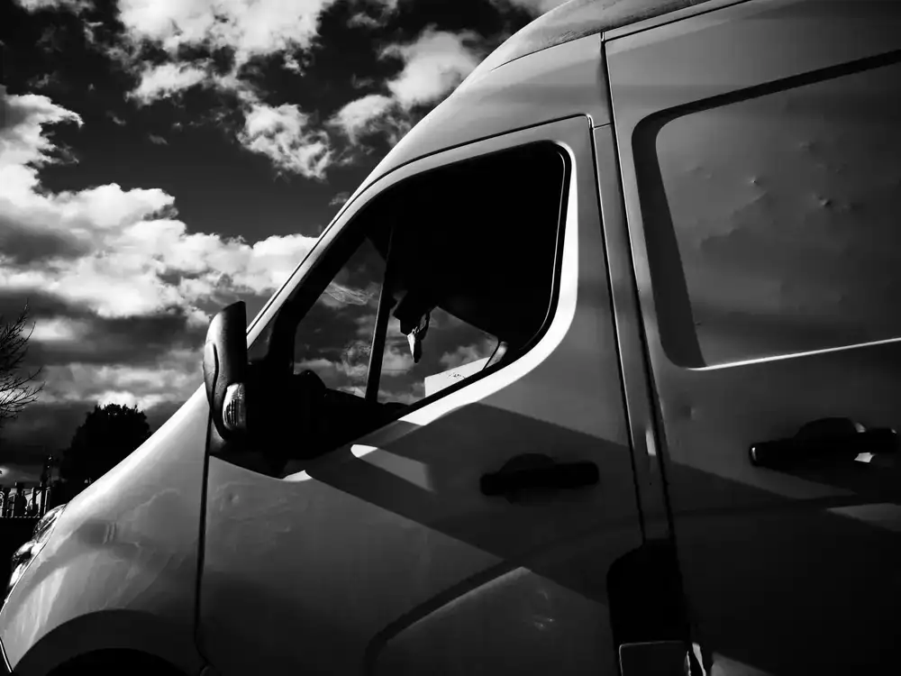 Lockwise mobile locksmith van arriving at a client location